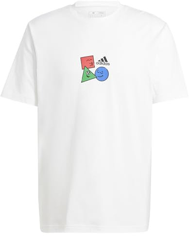 adidas Herren Positivity Shapes Graphic Tee, White, 3XL