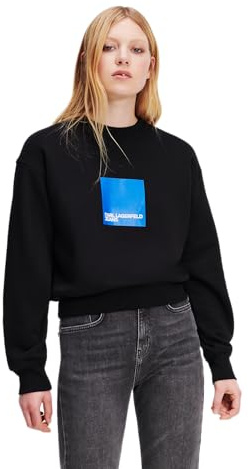 KARL LAGERFELD JEANS REGULAR FIT LOGO SWEAT, SCHWARZ, S
