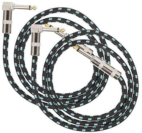 Toyvian 2pcs Trs Guitar Cable Stereo Audio Cable Patch Electric Guitar Audio for Speaker Connection