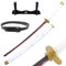 Hashiman – Demon Katana One Piece – Manga Schwert + Schwerthalter Holz + Gürtel – Samurai Catana Cosplay Anime - Holzschwert Kinder Erwachsene – Ninja Deko Kostüm Säbels (Enma Weiß)