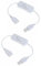 Genérico Cable USB alargador con interruptor. Pack 2 uds. Apto para lámparas y tiras LED, auriculares, ventilador, con conexión USB. Extensión de 30 cm con interruptor. Color blanco.