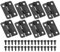 PATIKIL Pequeñas Bisagras de Espiga de 1 Pulgada Paquete de 8 Bisagras Mini para Joyeros con Tornillos para Cajas de Joyería Gabinetes Cajones Y Puertas Color Negro