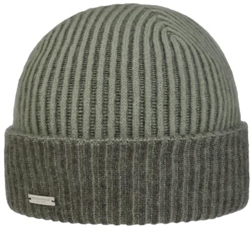 Seeberger Levia Cashmere Beanie Mütze Damen/Herren -, Grün , 7-7 1/2