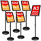 VAIIGO 6 Piece Poster Stand A3 Adjustable Sign Holder Floor Standing SigVAIIGO 6 Piece Door Set - A4 Poster Door - Floor Standing Sign Door - Aluminium Floor Standing Signs with Snap Frame Door，noir
