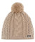Eisbär Damen Mütze Afra Pompon beige – Klassisches Zopfmuster, Flauschiger Wollbommel, Atmungsaktiv, Wärmendes Innenfleece, Perfekte Passform, Wintermütze für Damen