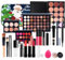 Makeup Adventskalender, All in One Makeup Kit Xmas Essential Bundle Include Eyeshadow Palette Lipstick Blush Concealer Eyeliner Mascara Foundation Brush Eyebrow Pencil, Beauty Adventskalender