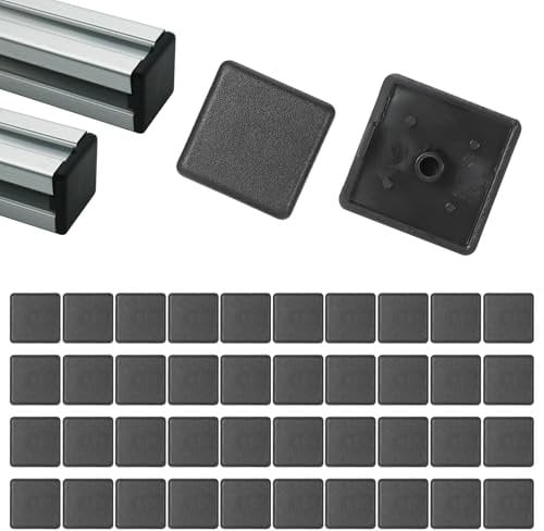 Molain 40 Stück Endkappen Aluprofil 40x40, Aluminium Profil Endkappe Abdeckkappen Aluprofil Kunststoff Schutzkappen alu Profil 30x30 für Alu-Konstruktionsprofil, Profil-Endkappe, Profil-Abdeckkappe