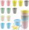 badaren Confezione da 24 Bicchieri Plastica Riutilizzabili, Bicchieri Plastica Dura 260 ml, 8 Colori - Perfetti per Feste, Cucina, Picnic, Campeggio, Viaggi (12 pezzi)