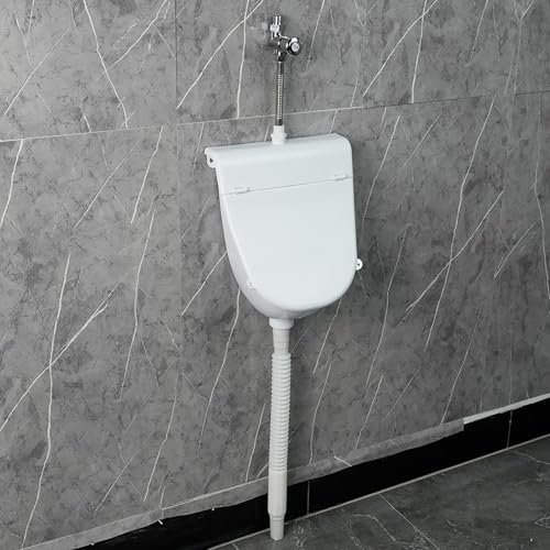 ZDMZR Urinario con Tapa, Urinarios de Plástico para Hombres, Urinarios para Personas Mayores, Urinario de Garaje(White)