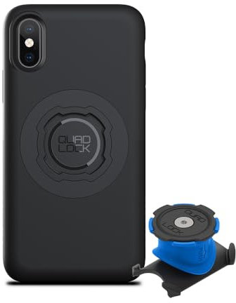 Quad Lock Stem/Handlebar Bike Phone Holder Kit with MAG Phone Case for iPhone X/XS