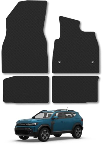 Dacia Duster (2024+) [Full Hybrid] 5mm Rubber Car Mats | Heavy Duty Rubber Tailored Fit Floor Mats Full Coverage Durable Waterproof Accessories Easy Clean Anti Slip Made in the UK