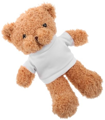 PERSELOSO Plüschbär Stofftier Aus Weichem Plüsch Mit Sublimations T-Shirt Zum Selbstbedrucken Kleines Selbstgemacht Kuscheltier Für Kinder Babypartys Geburtstagsdeko