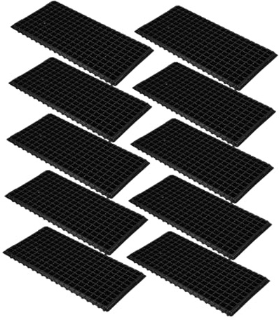 BAZEITFLOW 10 pezzi Vassoi Semenzaio in Plastica Celle per Germinazione Piantine Giardinaggio Domestico e Te Leggeri e Resistenti con Aerazione Ottimale per Coltivazione e Serra