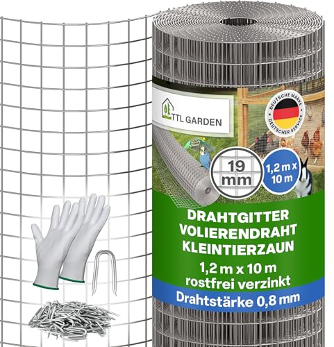 TTL GARDEN GUARD-LINE Drahtgitter 1,2x10m - 19mm Maschenweite 0,8mm Draht