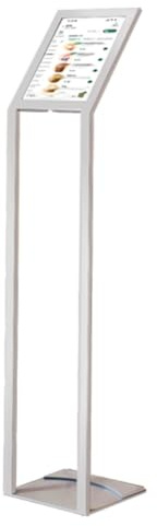 Universal Tablet Floor Stand with Anti-Theft Enclosure for Retail and Public Display