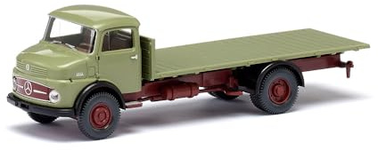 Wiking 085203 | Mercedes Benz Kurzhauber | Flachpritschen-Lkw | schilfgrün | 1:87