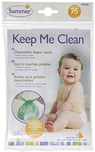 Summer Infant 00050A Keep Me Clean Einweg-Windelbeutel, 75-er Pack