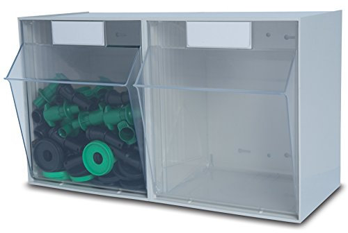 hünersdorff Klarsichtbehälter / Aufbewahrungsbox / Riegel für ein optimales MultiStore-Lagersystem im Baukastenprinzip aus hochschlagfestem Kunststoff (PS), Nr. 2
