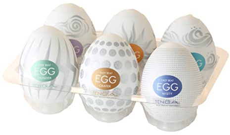 TENGA Eier Einweg-Masturbationshilfe für Männer, Weiß (6er Pack)
