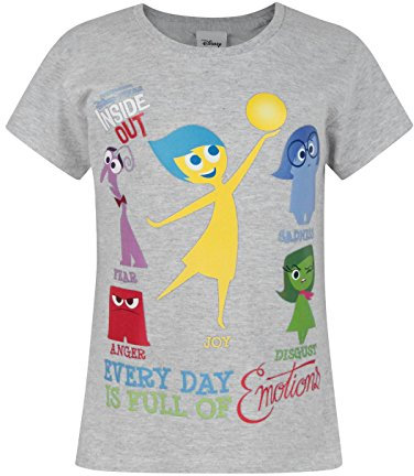 T-Shirt di Inside out Emozioni Personaggi Grigio Ragazza