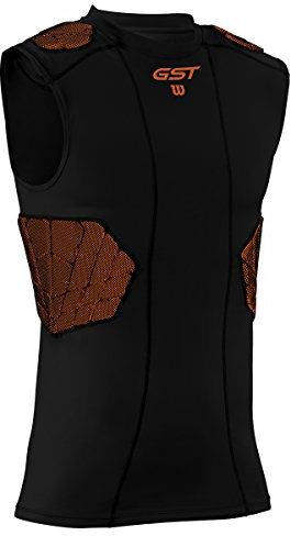 Wilson Erwachsene GST 5-pad Compression Shirt, schwarz