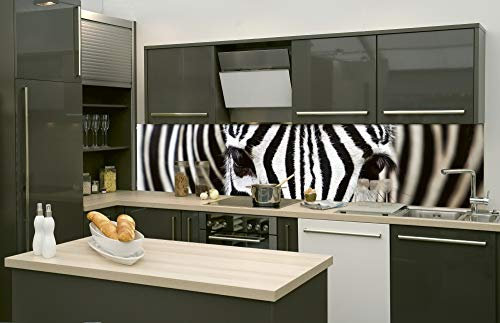 Dimex Küchenrückwand Folie selbstklebend Zebra | Klebefolie - Dekofolie - Spritzschutz für Küche | Made in EU - 260 cm x 60 cm