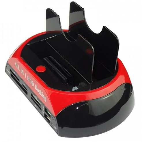 Station d'accueil Double pour disques durs HDD IDE/sATA 2, 53, 5A USB 2. 0Boitier Externe Hub Lecteur de Cartes