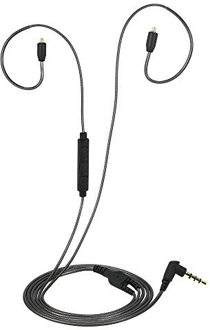 Docooler Cavo di ricambio per cuffie con cavo da 3,5 mm, rimovibile, con connettore MMCX per cuffie Shure SE215 SE315 SE425 SE535 SE846 UE900 grigio