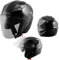 Motorradhelm Helm Sturzhelm Jethelm Roller Innensonnenblende Visier Schwarz L