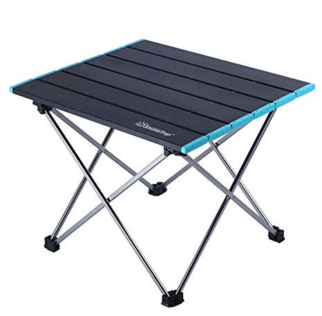 MoonyLI Leichter tragbarer Campingtisch,Kompakter Klapptisch aus Vollaluminium,für Picknick, Camping, Strand,Trekking,nützlich zum Essen, Schneiden, Kochen
