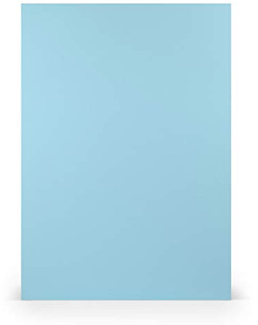 PAPERADO 100x Briefpapier DIN A4 - Aqua gerippt Hell-Blau 100 g/m² - Papierbögen in 29,7 x 21 cm zum Basteln & Drucken