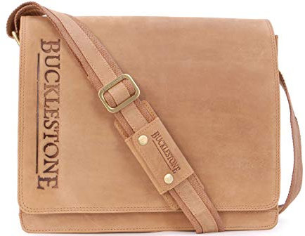 Visconti - Sac Besace Homme Cuir - Sacoche Ordinateur 15 Pouces - Messenger Bag - A4 Sac de Travail Moyen - Bandoulière Réglable - LANCASTER - Hunter Tanne
