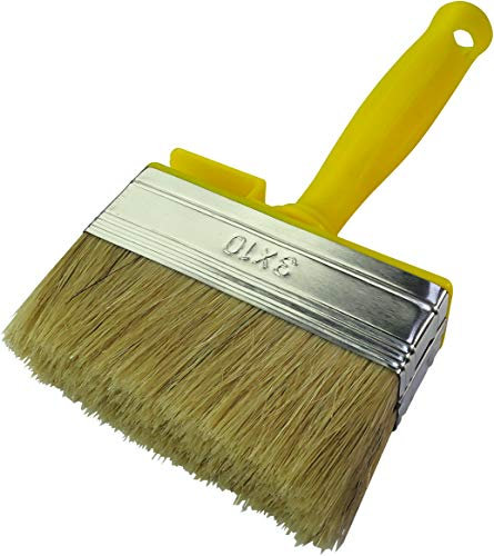 AERZETIX - C45974 - Pinceau de Surface/Sanglier Plat à Poils Naturels - 30x100mm - Peinture Murale/Colle/Verni - Brosse à Badigeon - Manche en Plastique - Outil à Peindre Plafond/Déco/Rénovation