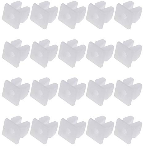 EMSea Lot de 20 œillets de fixation universels en plastique blanc pour voiture, bateau, compatible avec trou de 7 x 7 mm