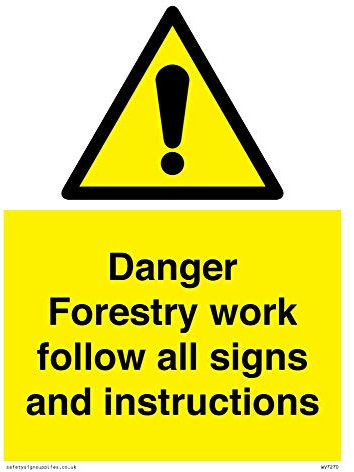 Les travaux forestiers de danger suivent tous les signes et instructions (français non garanti)