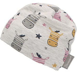 Sterntaler Mädchen Esel Beanie-Mütze, Silber, 45, 1402261