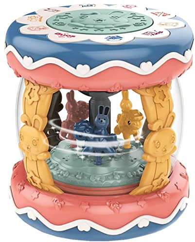 Diakakis Luna Musik Trommel Baby Karussell Musikspielzeug mit Licht und Sound in englischer Sprache