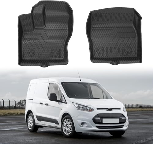 Mixsuper Passgenau für Vorderfußmatten 2014–2021, Ford Transit Connect mit Vinylboden und Bodenpfosten, nur wetterfeste Bodenbeläge, langlebig, 1. Reihe