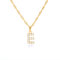 Buchstaben Kette Personalisierte Halskette mit Initial Buchstaben Anhänger Alphabet A-Z Buchstabenkette Damen Gold Kette Namenskette Geschenk für Frauen Weihnachten Geburtstag Valentinstag (E)