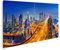 islandburner Bild auf Leinwand Dubai Skyline Nacht Panoramablick Bilder Wandbilder Poster