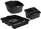 JMS we create smile Midnight Grey/Dark Grey 3-Piece Kitchen Set - Rectangular Washing Up Bowl, Sink Tidy & Large Dish Drainer-Made in UK