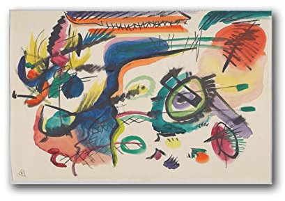 Wassily Kandinsky Draft for Composition VII I Artwork Expressionism Abstrakte Kunst Poster Wanddekoration Moderne Heimkunstwerke 60 x 90 cm