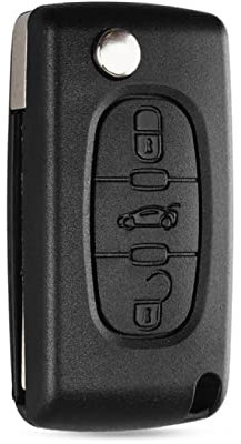 WANGXI 2/3/4 Boutons Boîtier de clé de Voiture à Rabat Porte-clés à Distance,pour Peugeot 107 207 307 608 407 Partner,pour Citroen C2 C3 C4 C5 C6 Berlingo Xsara