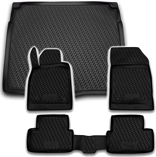 AD Tuning *TM25004+FM17006 Gummi Fußmatten + Kofferraumwanne im Set