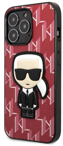 Karl Lagerfeld KLHCP13LPMNIKPI Hülle für iPhone 13 Pro / 13 6,1 hardcase rot Monogram Ikonik Patch