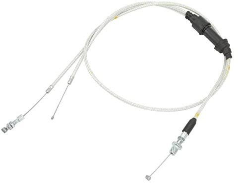 Qiilu Motorcycle Dual Throttle Cable for CG150CC 200CC 250CC Engine ABS Metal Motorbike Throttle Cable Replacement