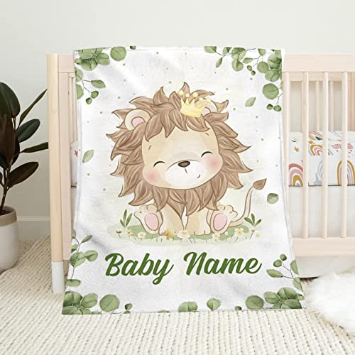 UOOYAA Personalisierte Babydecke Kinderdecke,Babydecke mit Namen Geburtsdatum personalisiert,Geschenk für Mädchen und Junge,Geschenk zur Geburt