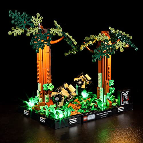 YEABRICKS LED Licht für Lego-75353 Star Wars Verfolgungsjagd auf Endor Diorama Bausteine Modell (Lego Set Nicht enthalten)