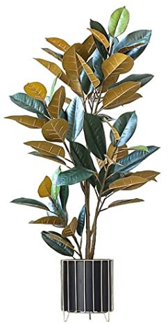 Kunstpflanze Künstliche Pflanzen Kunstbaum Grünpflanze Künstlicher Baum Nordischer Stil Simulationspflanze Eingemachter Gummibaum Typ Bonsai Innendekoration Gefälschter Baum Künstlicher Baum Künstlich