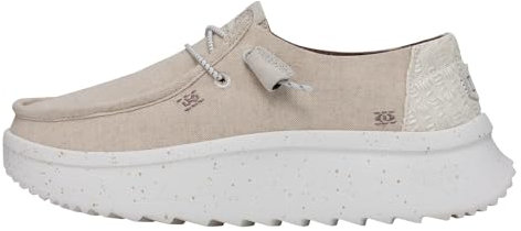 Hey Dude Damen Wendy Peak Chambray Moccasin, Cream, 39 EU